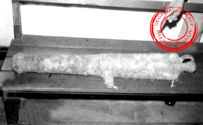 Meriam yang dipercayai milik Bendahara Tepuk ditemui pada bulan Disember 1981 | Gambar oleh: Media Prima